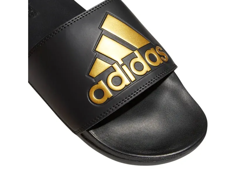 ADIDAS MEN'S ADILETTE COMFORT BLACK/GOLD SLIDES