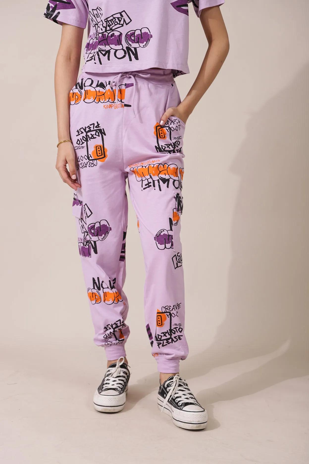 ALL-OVER PRINTED JOGGER PANTS