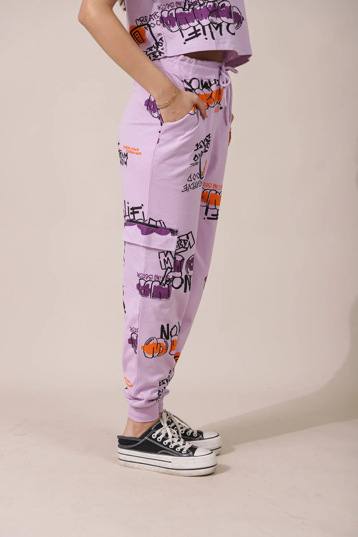 ALL-OVER PRINTED JOGGER PANTS