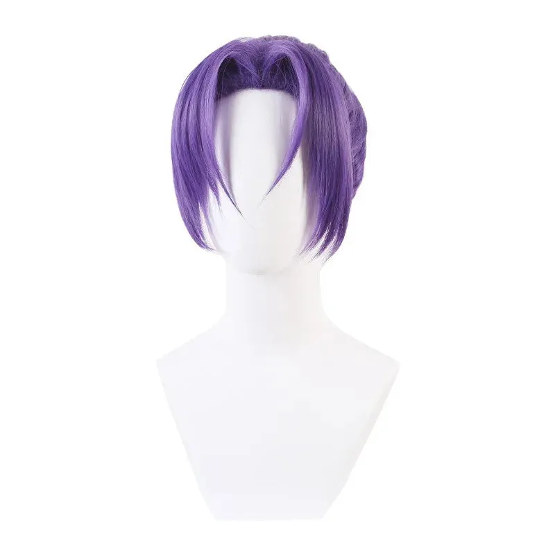 Anime Blue Lock Reo Mikage Cosplay Costume Black Devil Suit Gloves Purple Horns Wig Cosplay Clothes Men Convention Outfits New