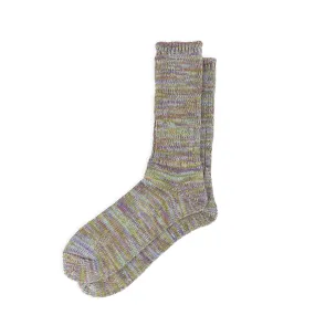 Anonymous Ism 5 Colour Mix Crew Socks Khaki