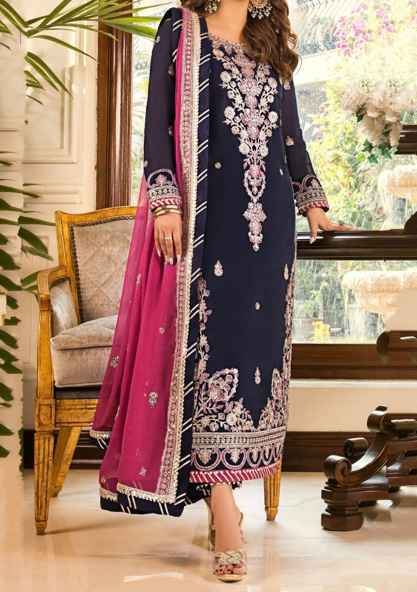 Asim Jofa Designer Luxury Pakistani Cotton Dress