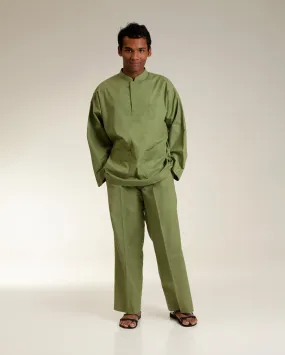 Baju Melayu Lurus Set (Pistachio)