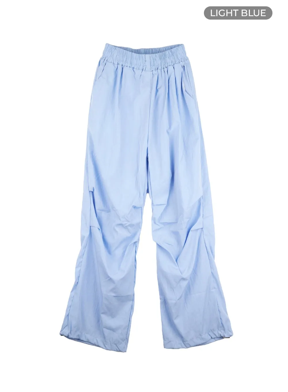 Banded Nylon Wide Fit Pants CL404