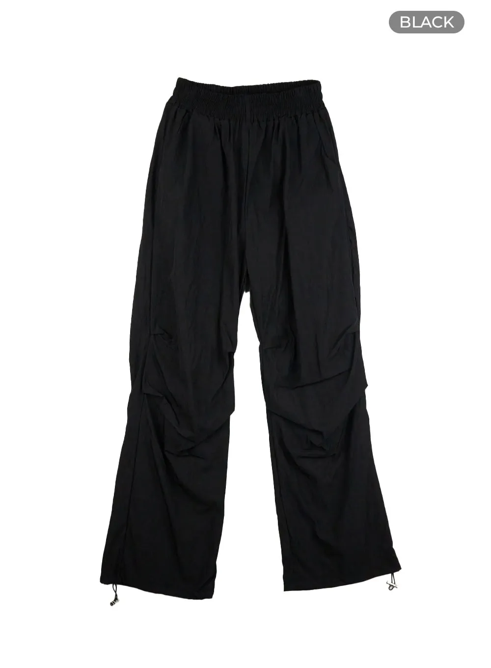 Banded Nylon Wide Fit Pants CL404