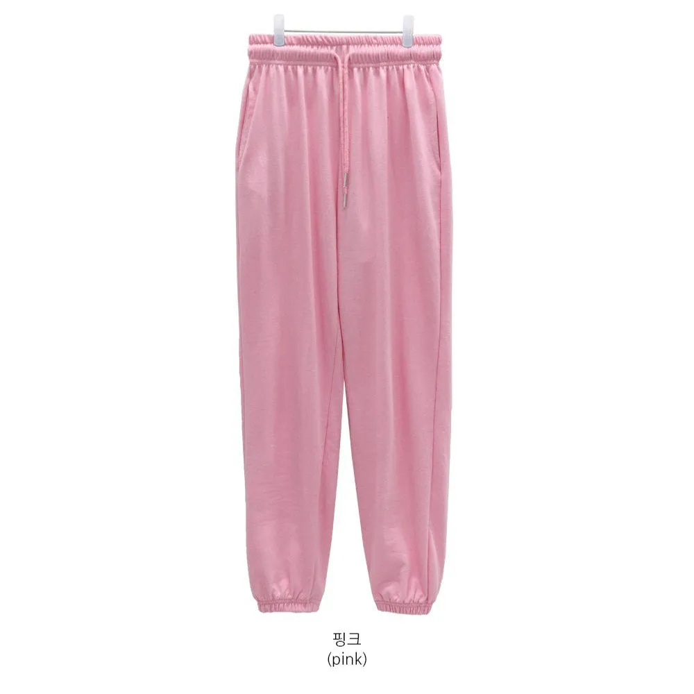 Banded Waist and Ankle Sweat Pants CCA29