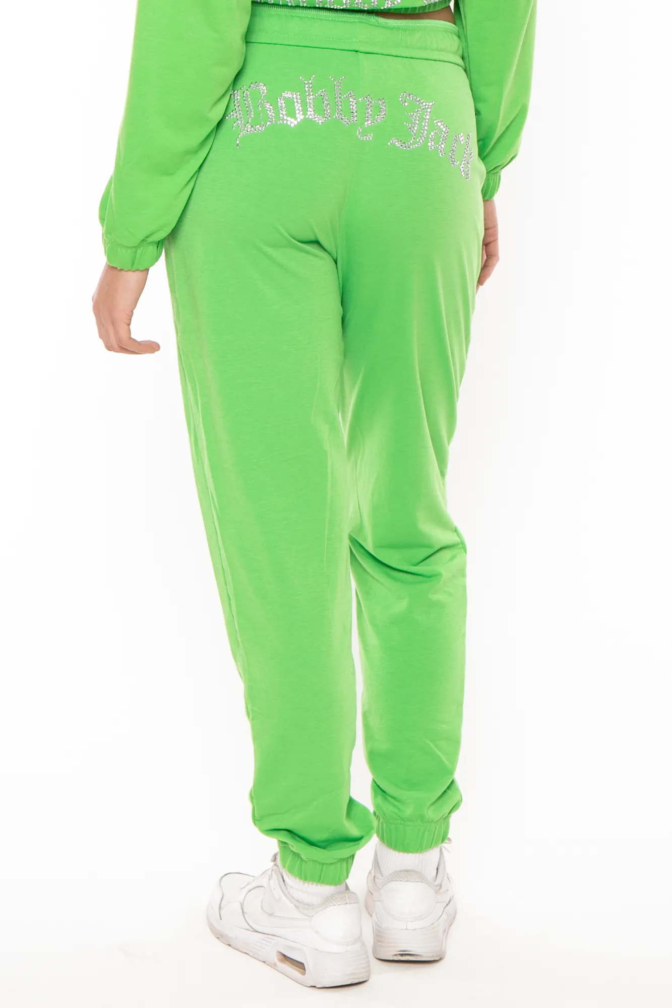 Bobby Jack Rhinestone Hoodie & Pant Set - Green