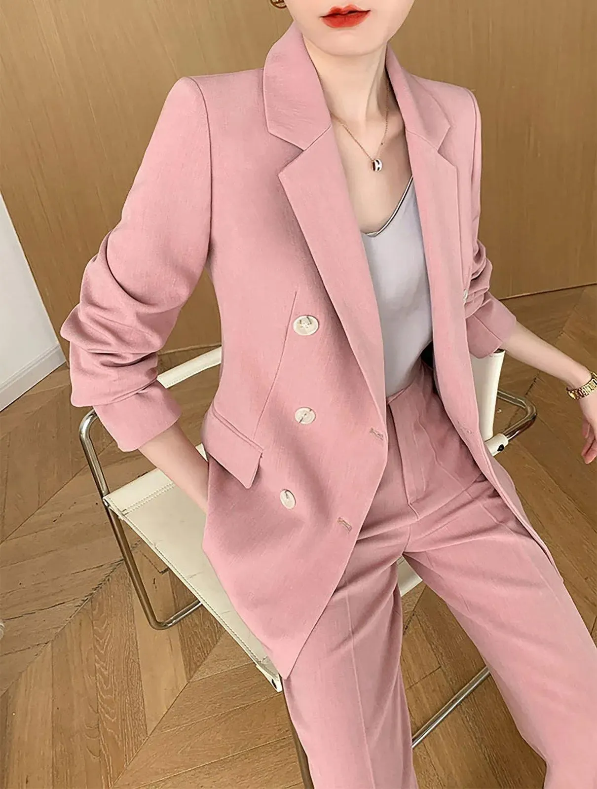 Bunny Double Breasted Blazer Pantsuit