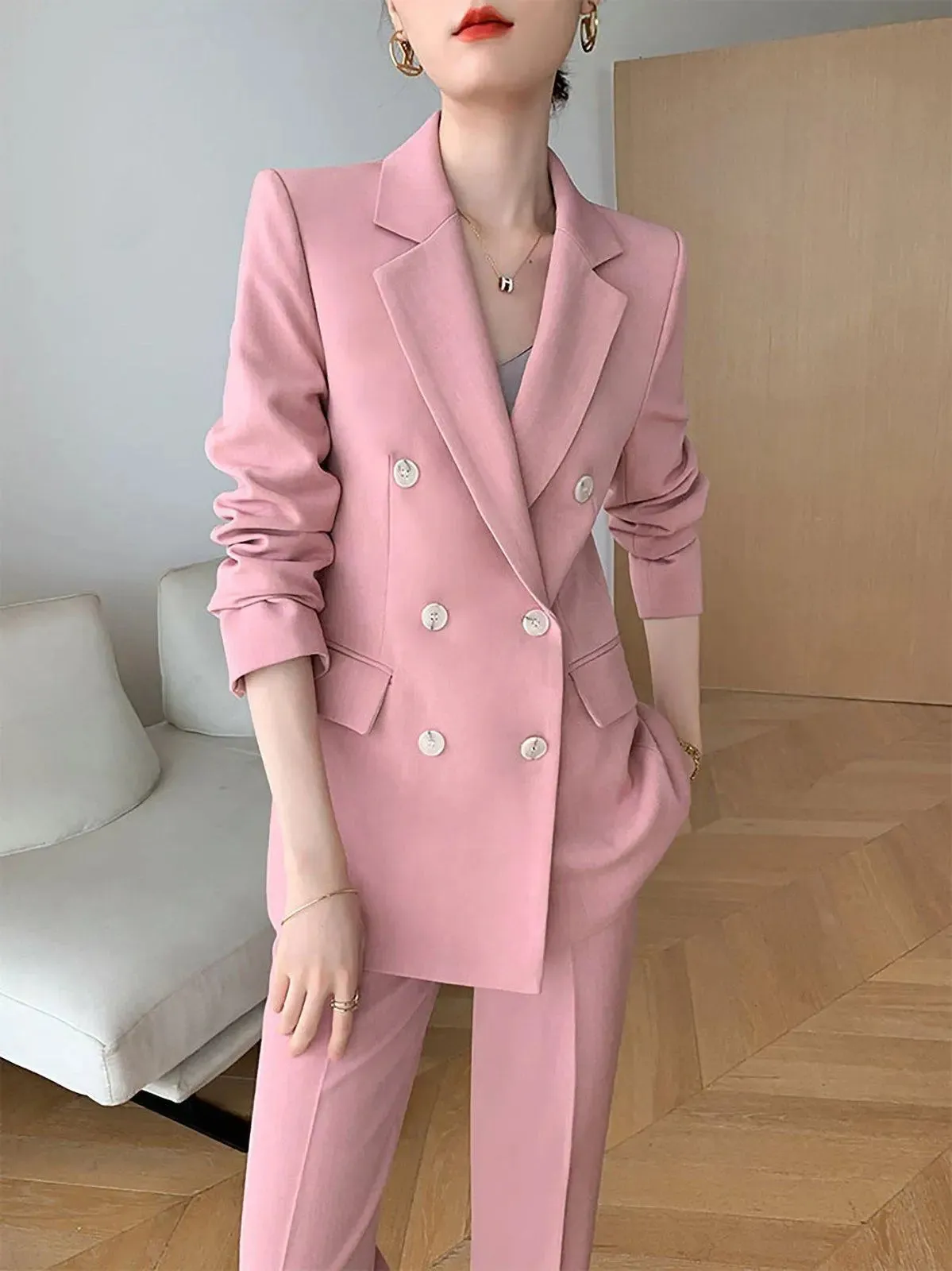 Bunny Double Breasted Blazer Pantsuit