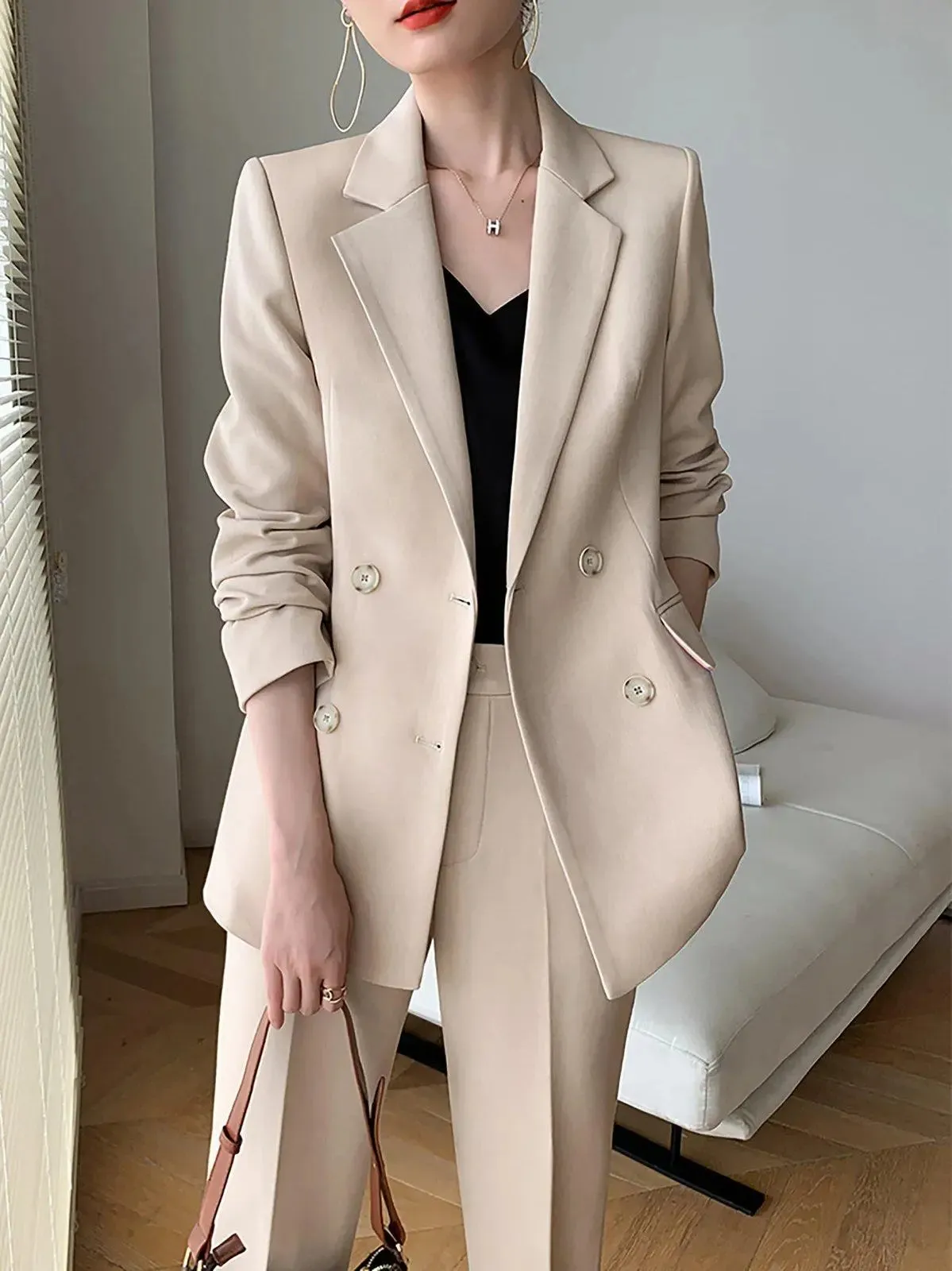 Bunny Double Breasted Blazer Pantsuit