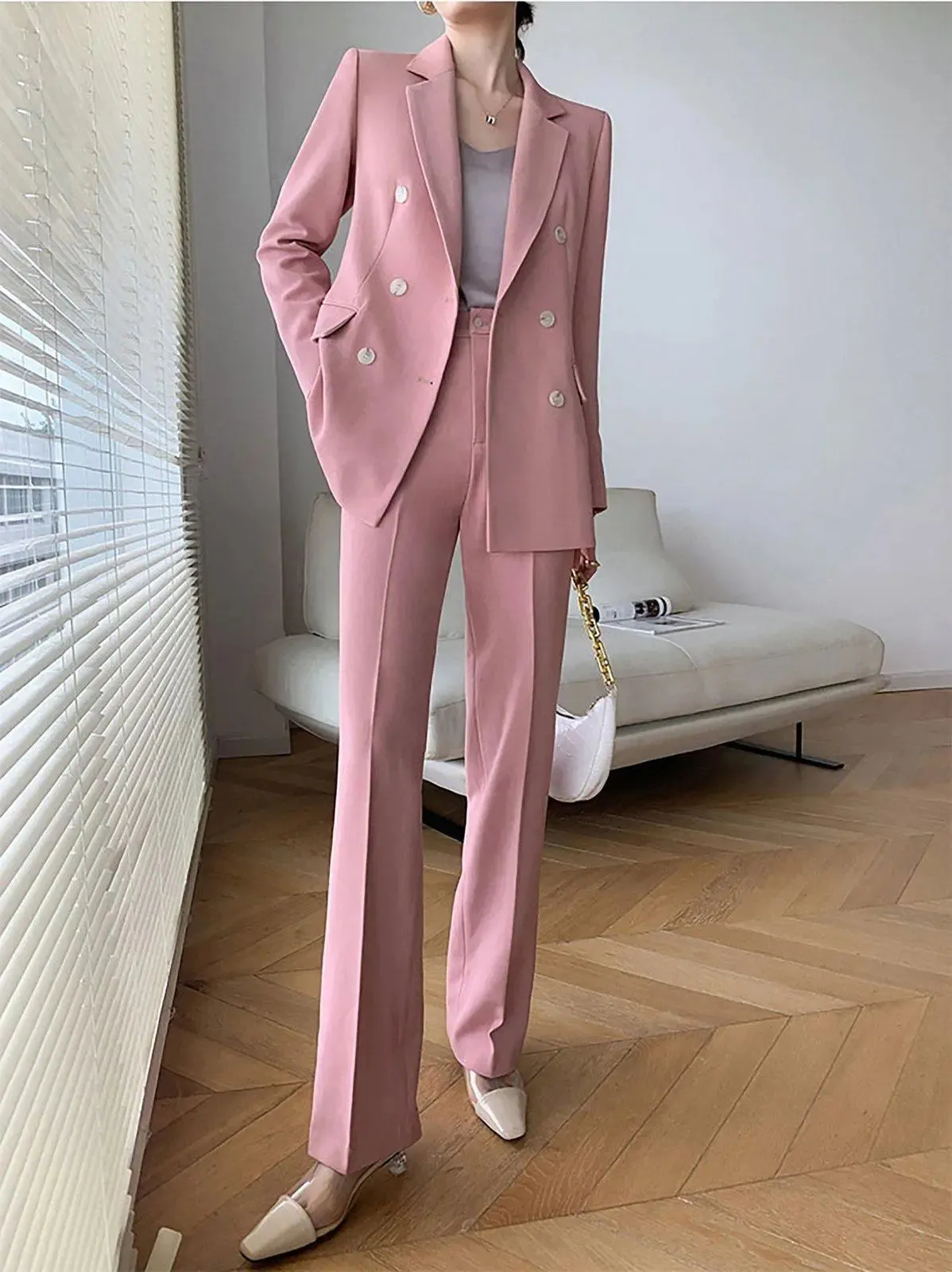 Bunny Double Breasted Blazer Pantsuit