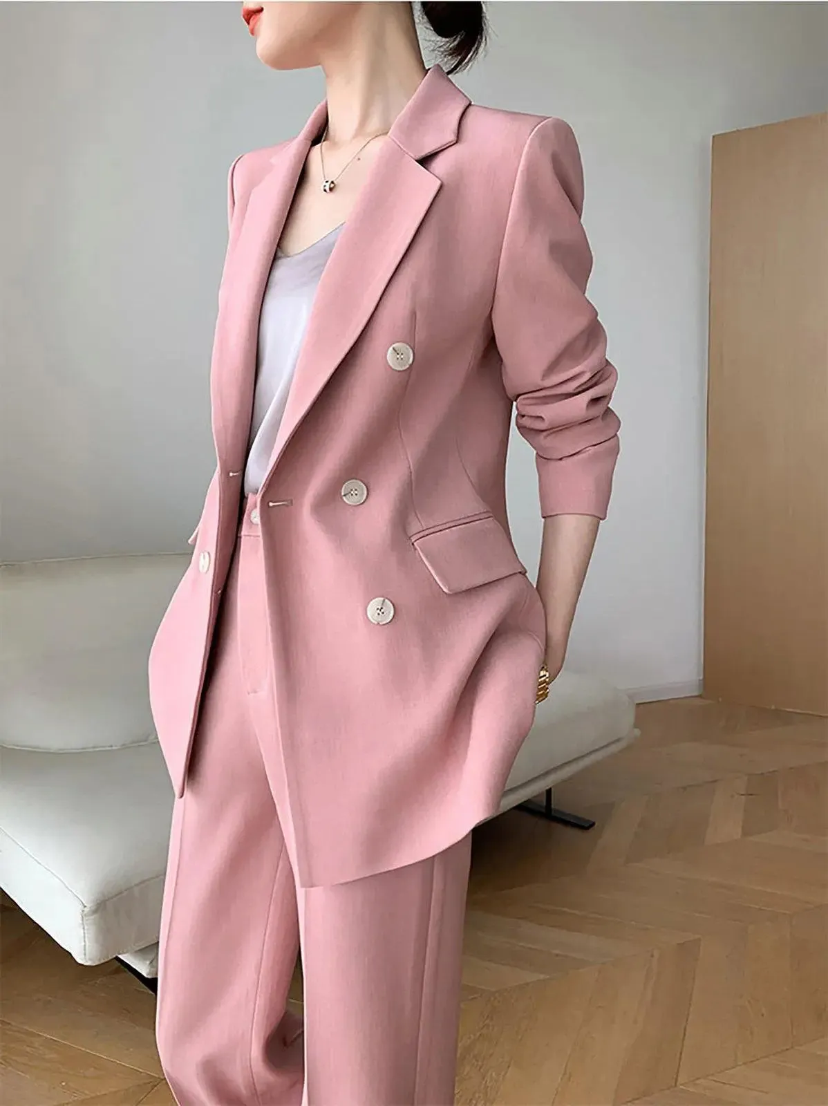 Bunny Double Breasted Blazer Pantsuit