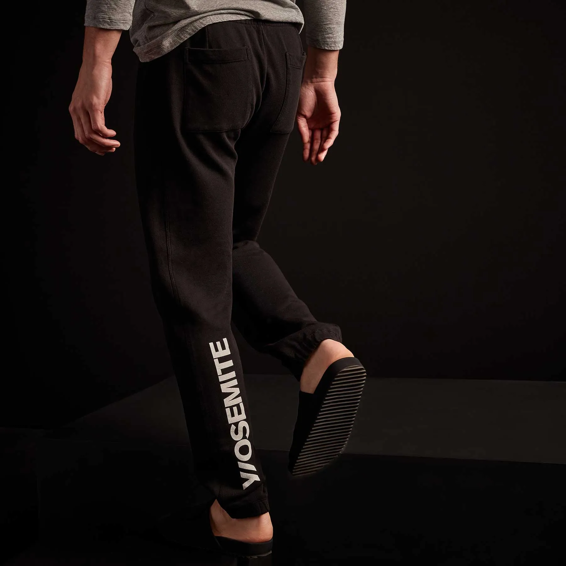 Classic French Terry Sweatpant - Black/White