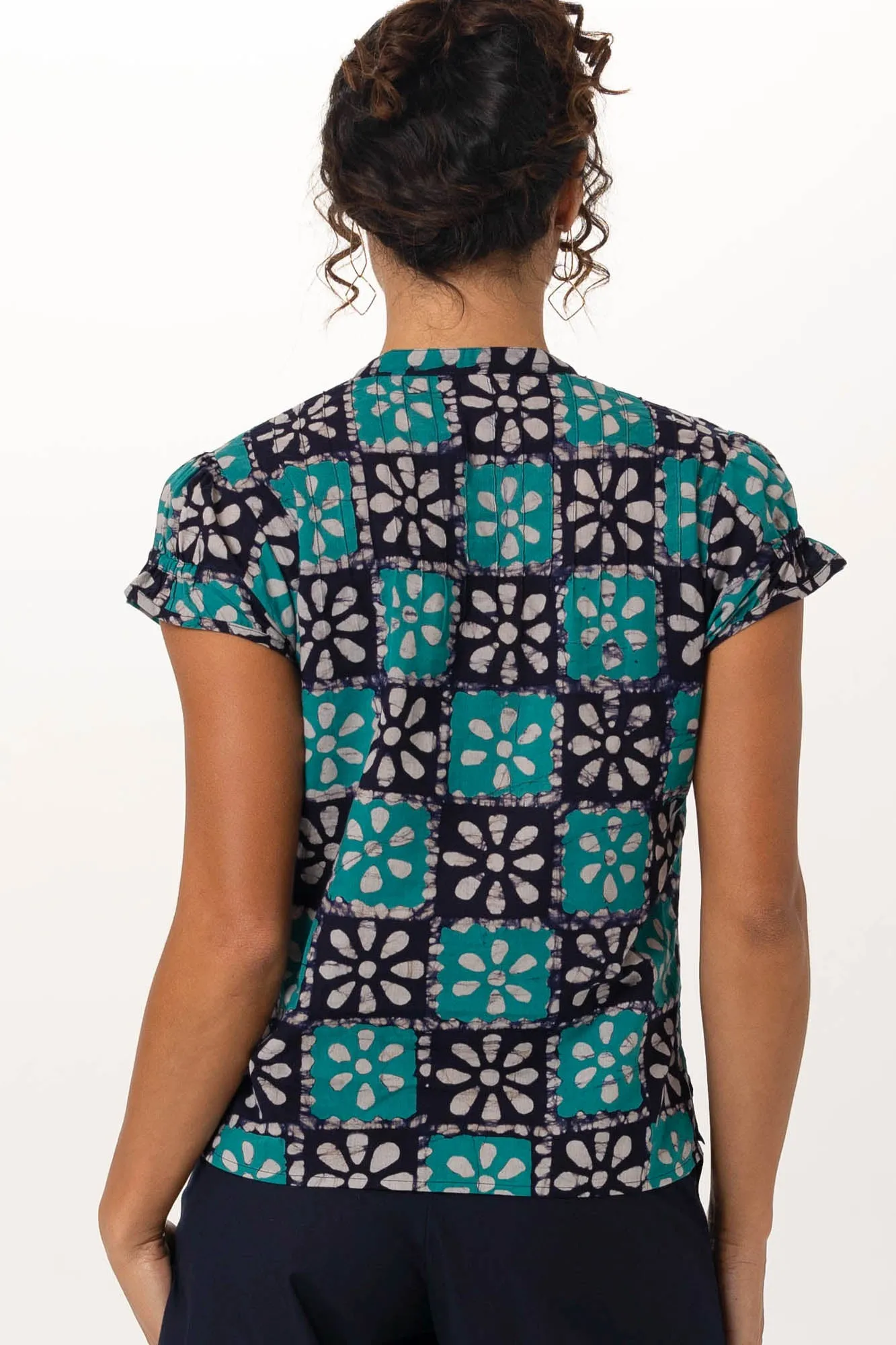 Clover Top Batik Flowers