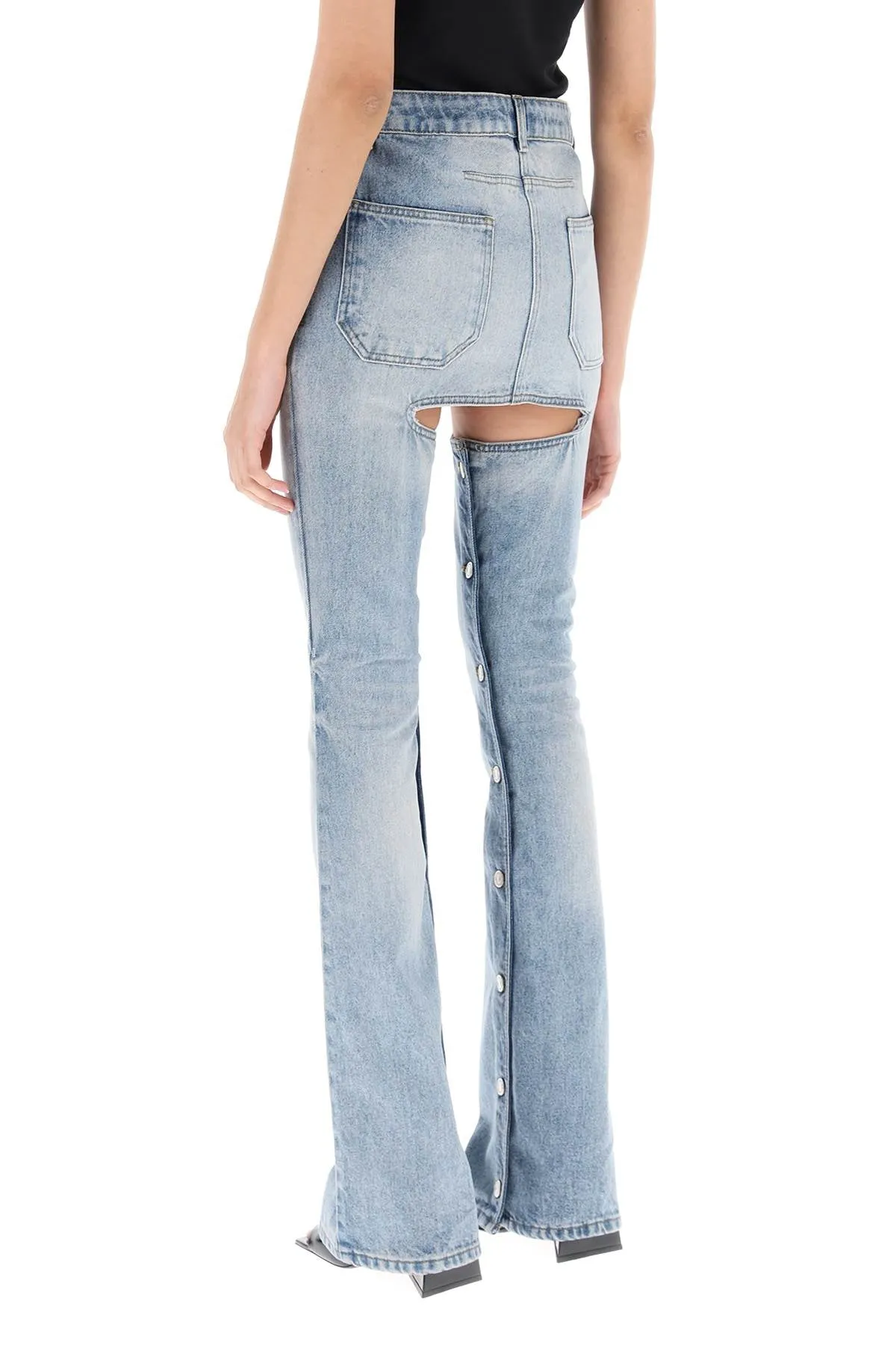 Courreges 'chaps' jeans with cut-out