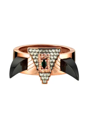 Deco Fang and Prism Bangle, Rosegold