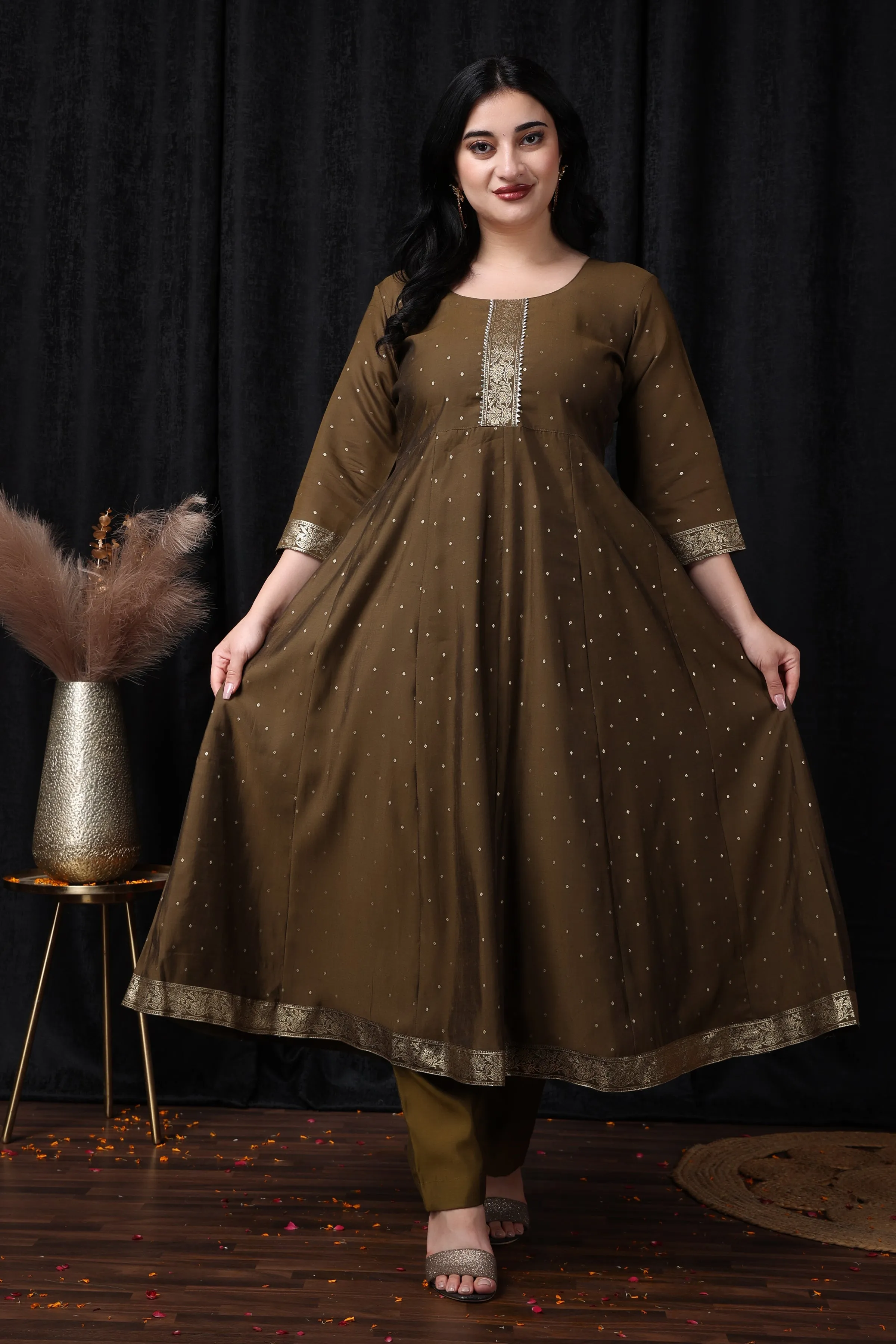 Earthly Oasis Modal Anarkali Suit