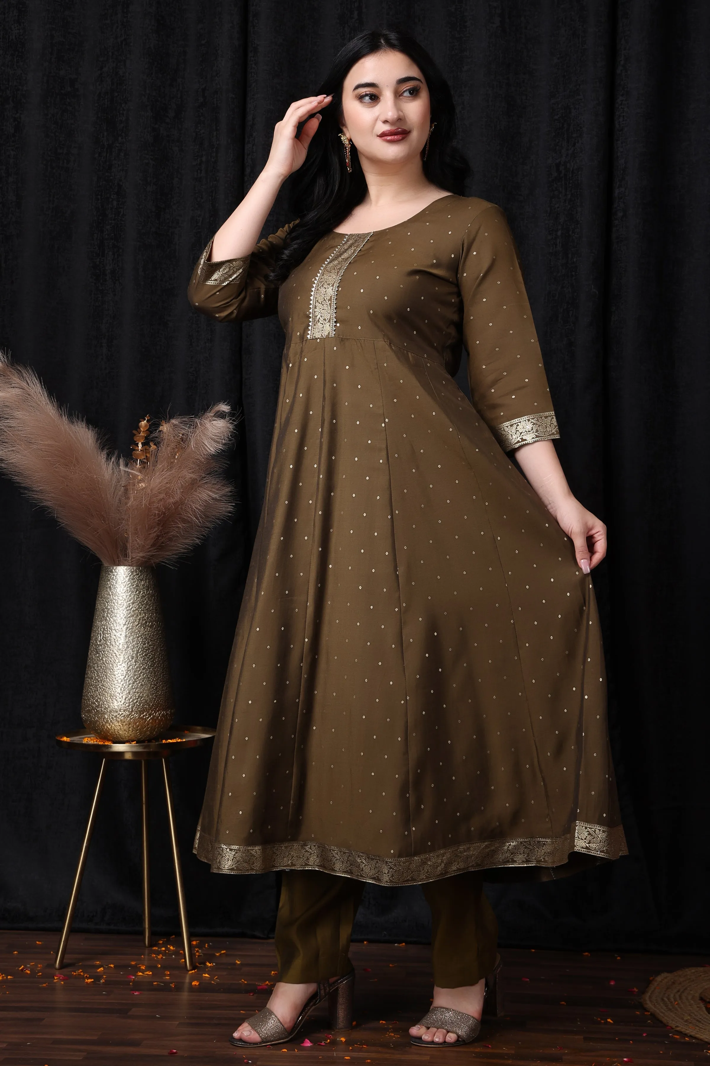 Earthly Oasis Modal Anarkali Suit