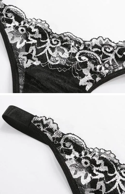 Embroidered Lace Women Lingerie Set