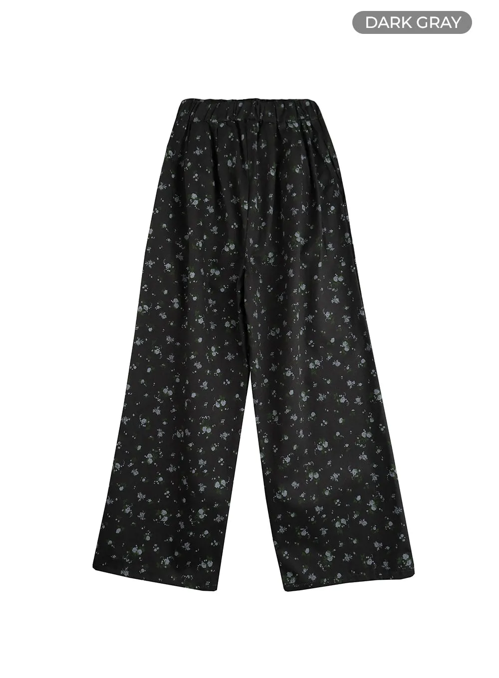 Floral Wide Leg Pants IM404