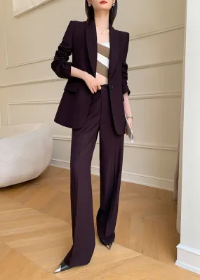 Gillian One Buttn Blazer Wide Leg Pantsuit Set