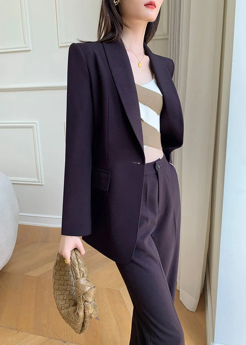 Gillian One Buttn Blazer Wide Leg Pantsuit Set