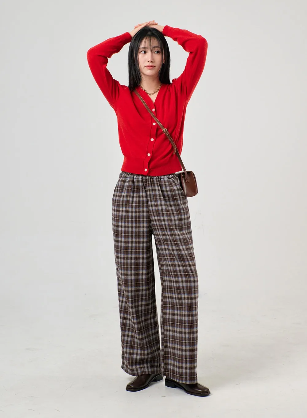 Grandpacore Checkered Wide-Fit Pants OF406