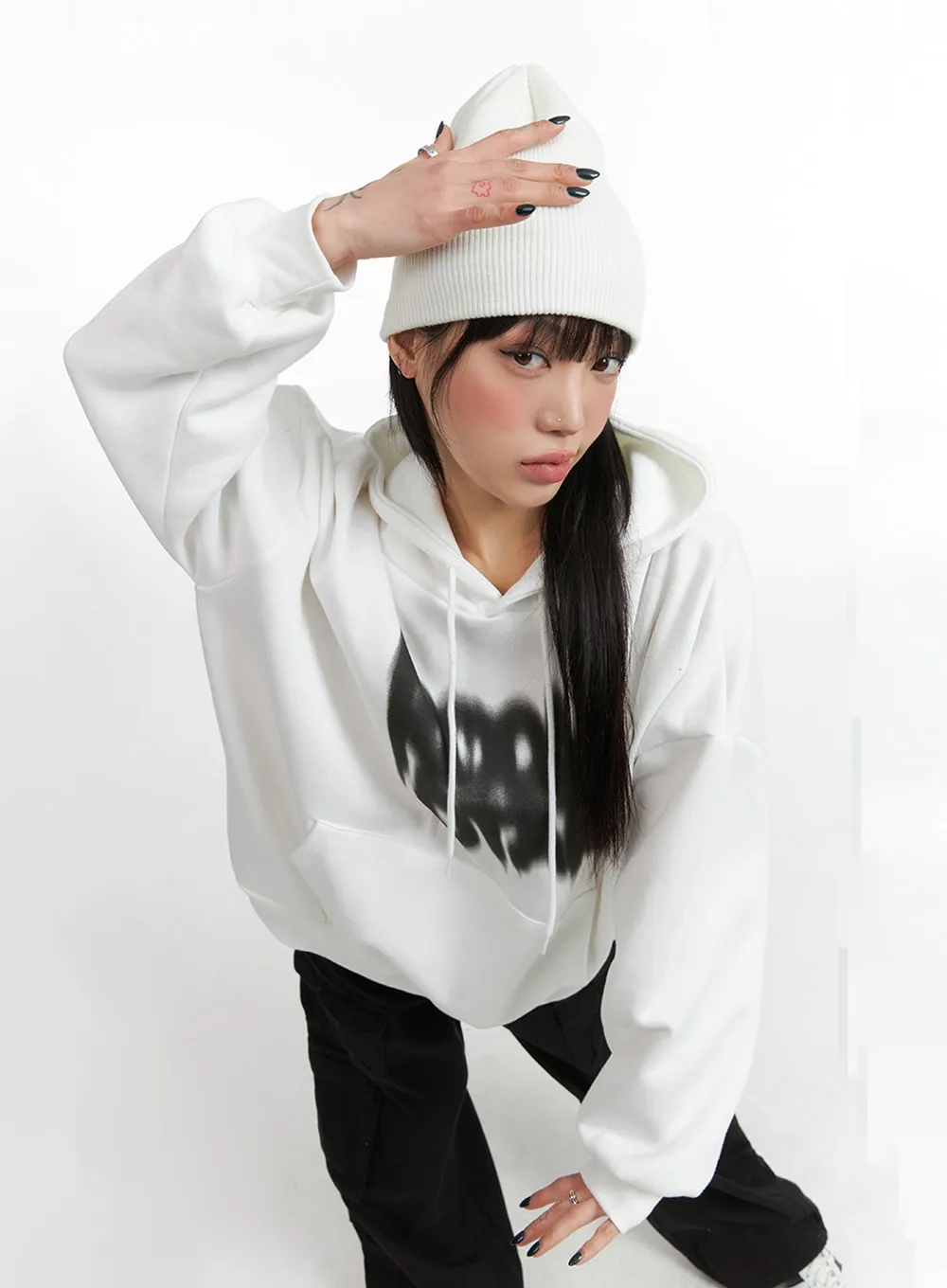 Graphic Hoodie Sweatshirt IJ410