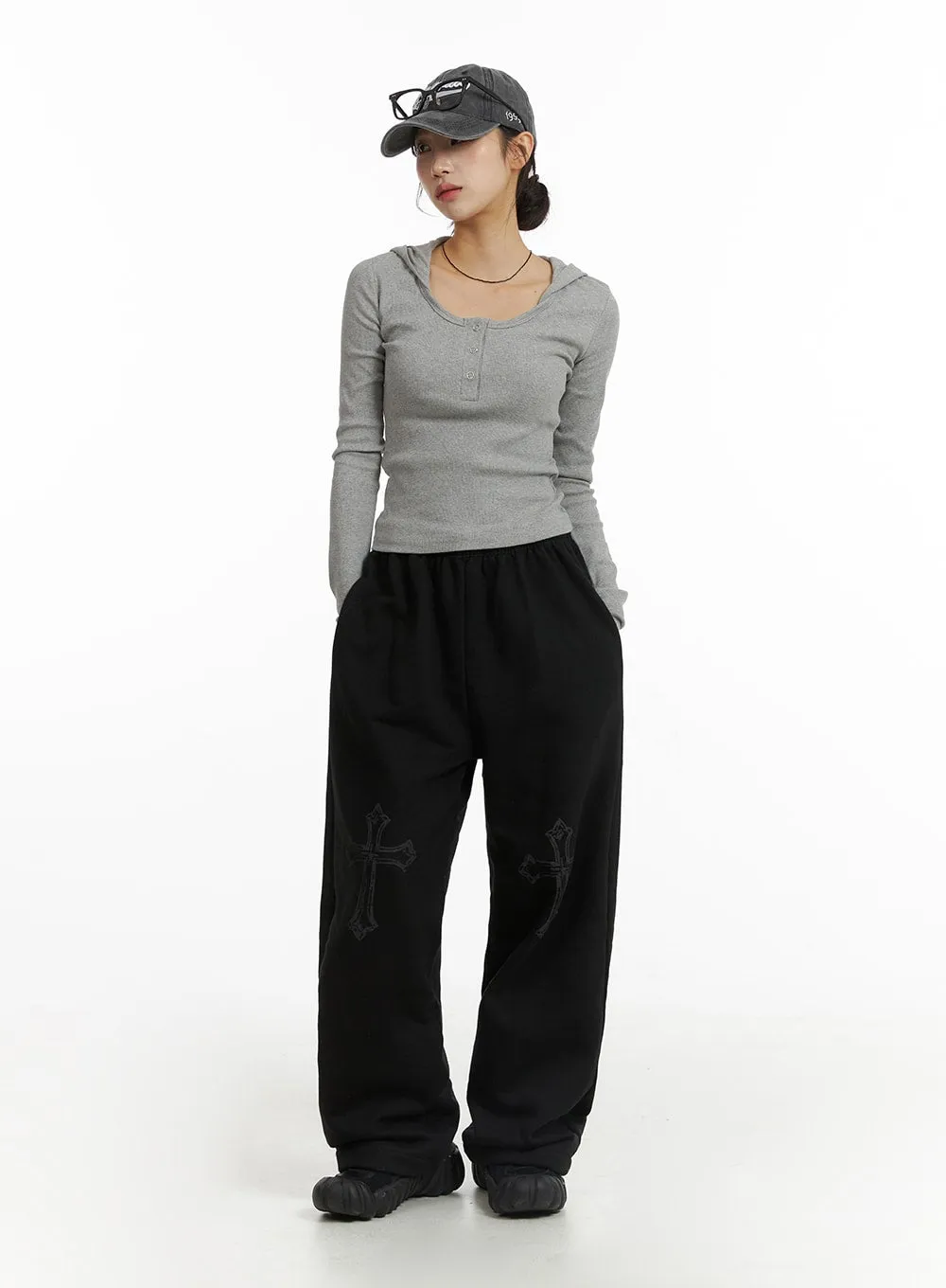 Graphic Straight Leg Sweatpants CF401