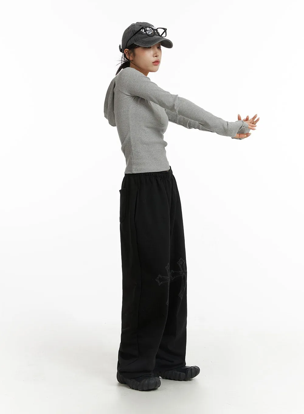 Graphic Straight Leg Sweatpants CF401