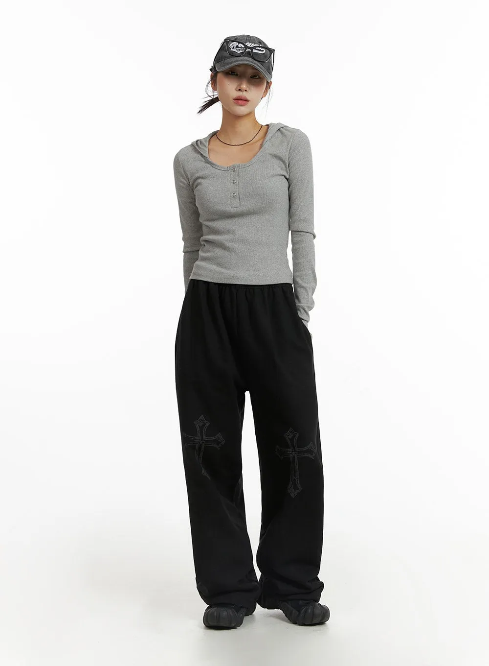 Graphic Straight Leg Sweatpants CF401