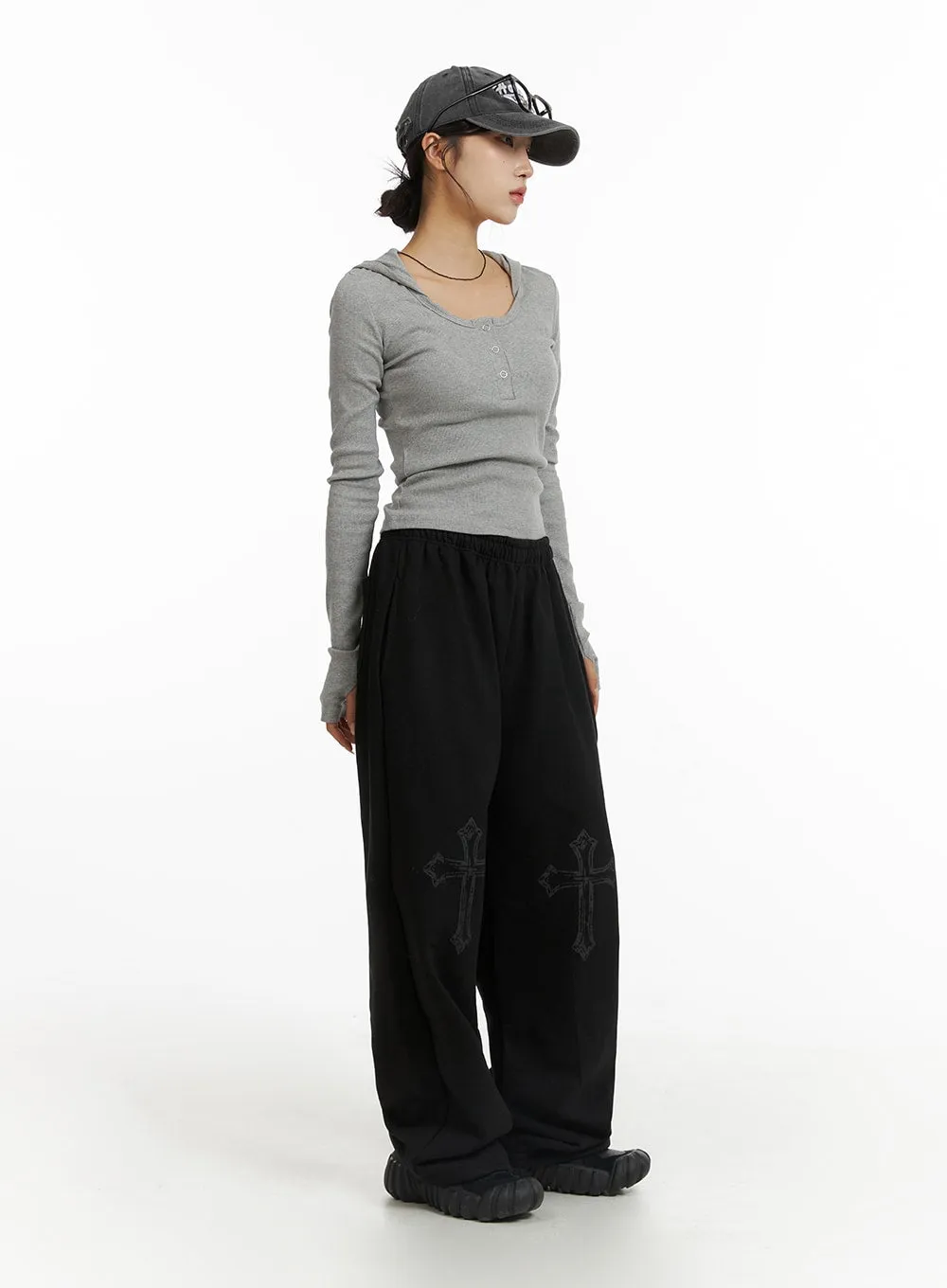 Graphic Straight Leg Sweatpants CF401