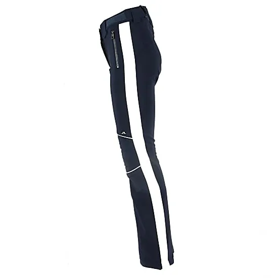 J.Lindeberg Womens Stanford Striped Ski Pants in JL Navy - Stylish Performance Outerwear for Winter Adventures