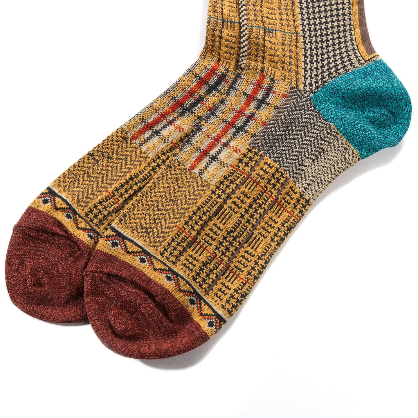 KAPITAL 144 YARNS TWEED CLOTH SOCKS BEIGE