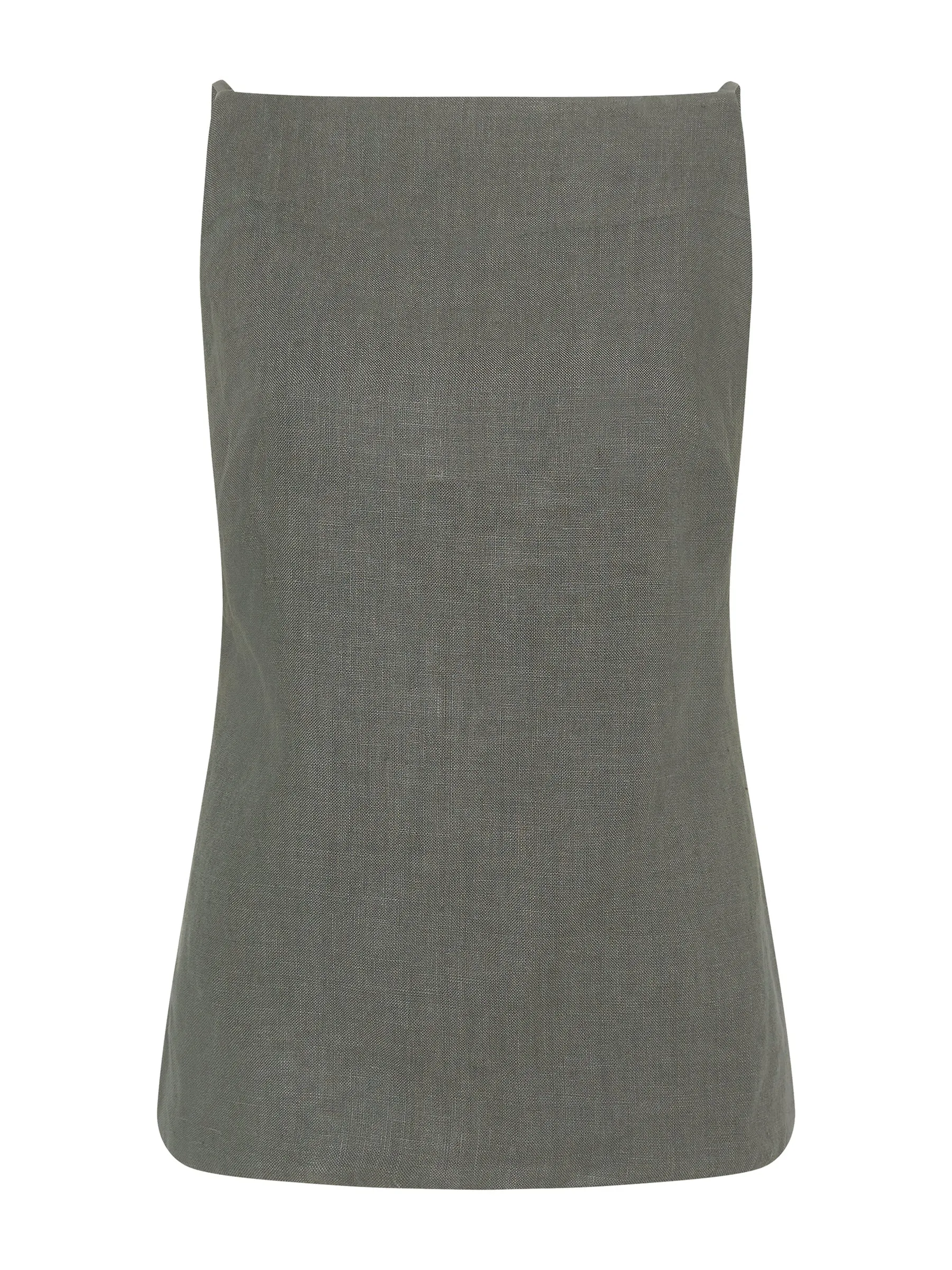 Linen Square Neck Top