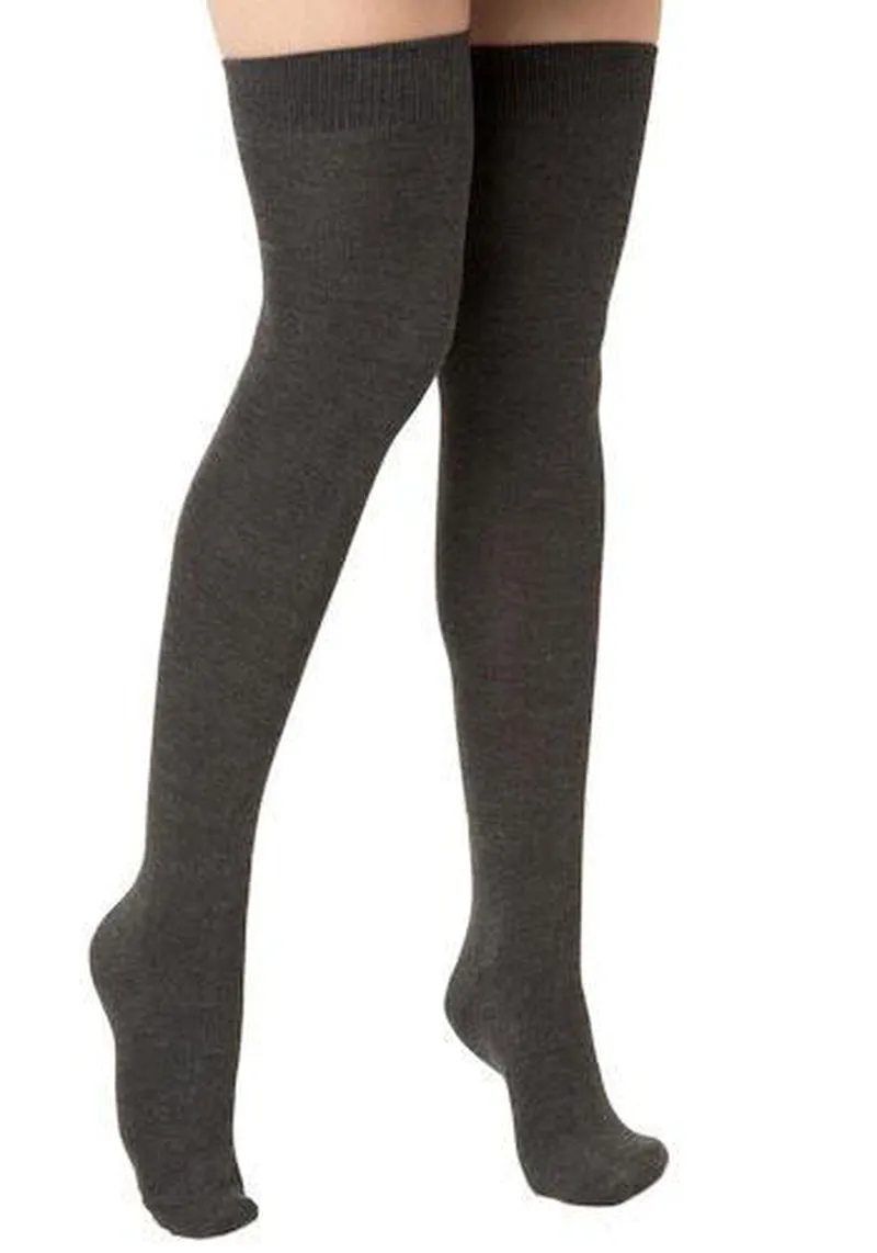 Lunalae Thigh High Socks - Charcoal