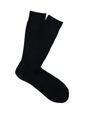 Marcoliani Navy Mid Calf Merino Dress Socks Large Size