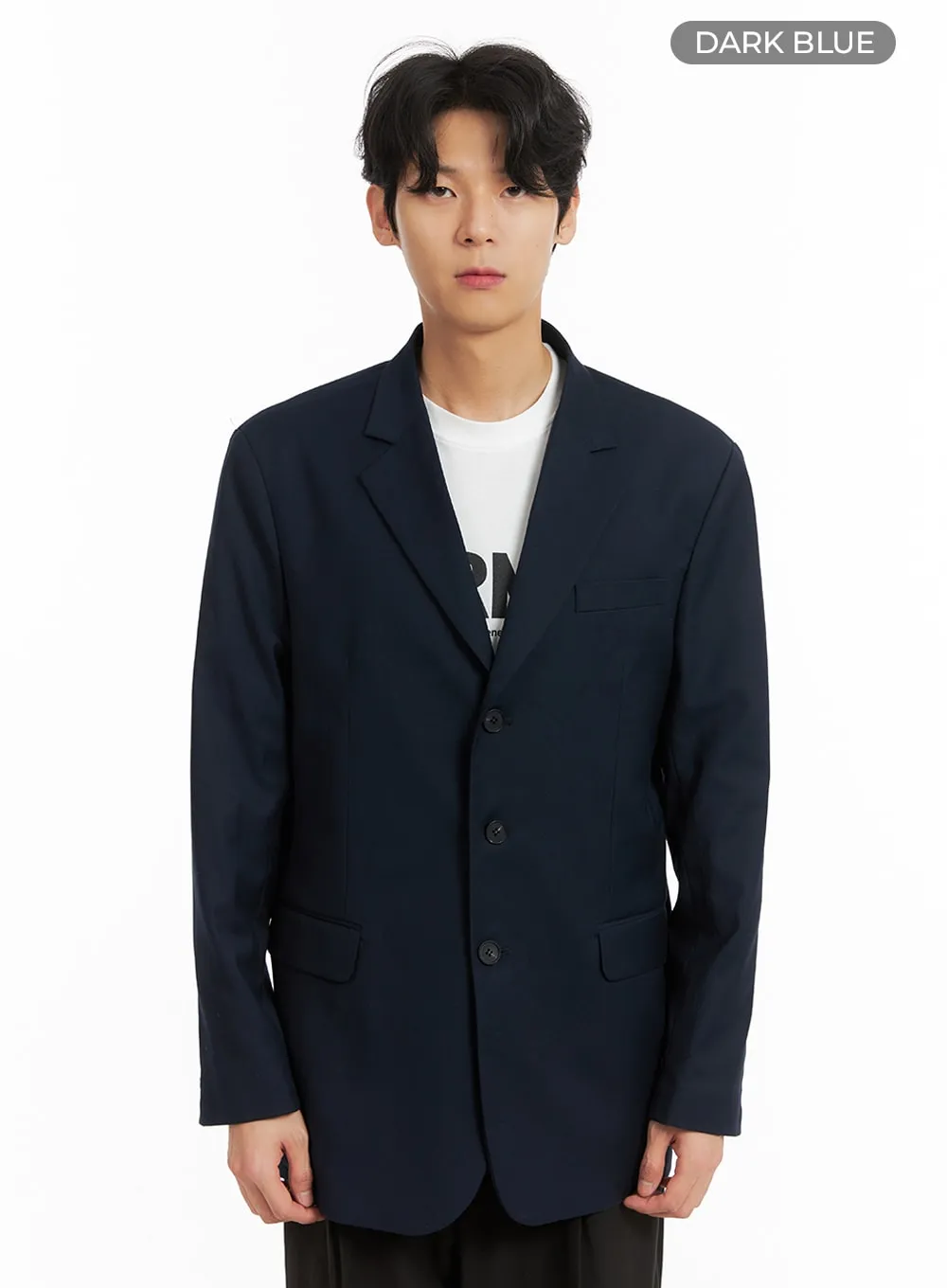 Men's Basic Oversized Button Blazer IA401