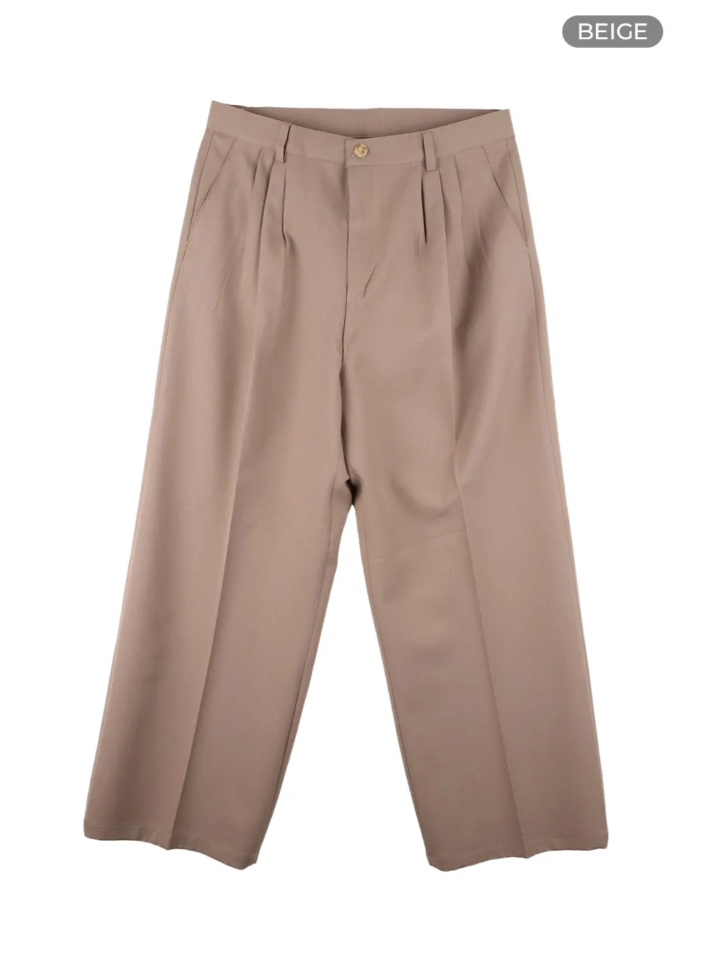 Men's Pintuck Wide Fit Tailored Pants IA402