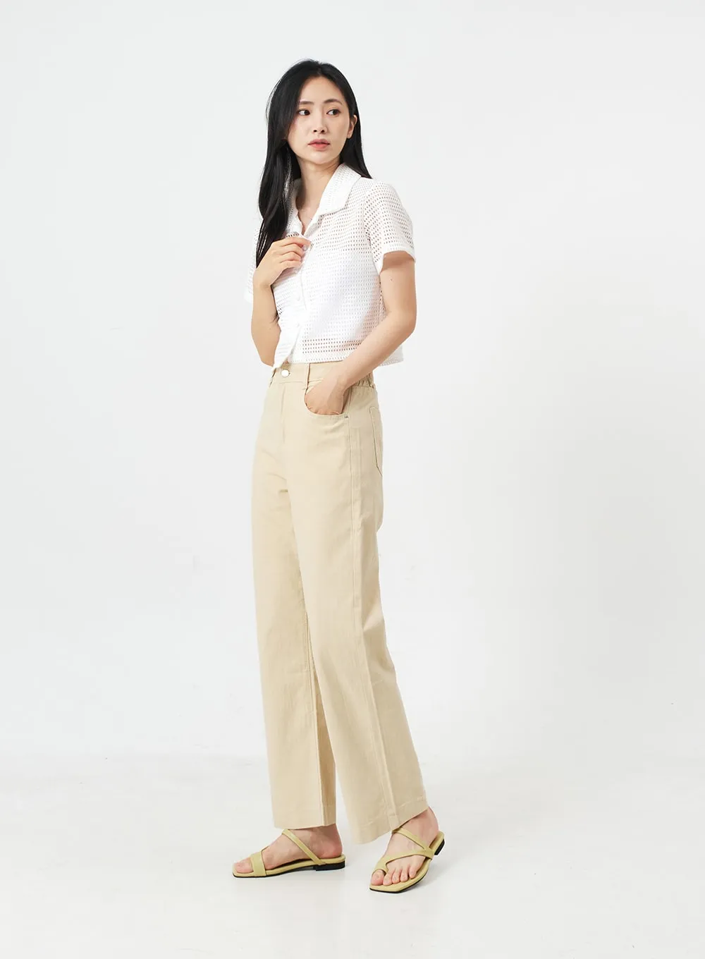 Muted Colored Summer Cotton Pants OJ22