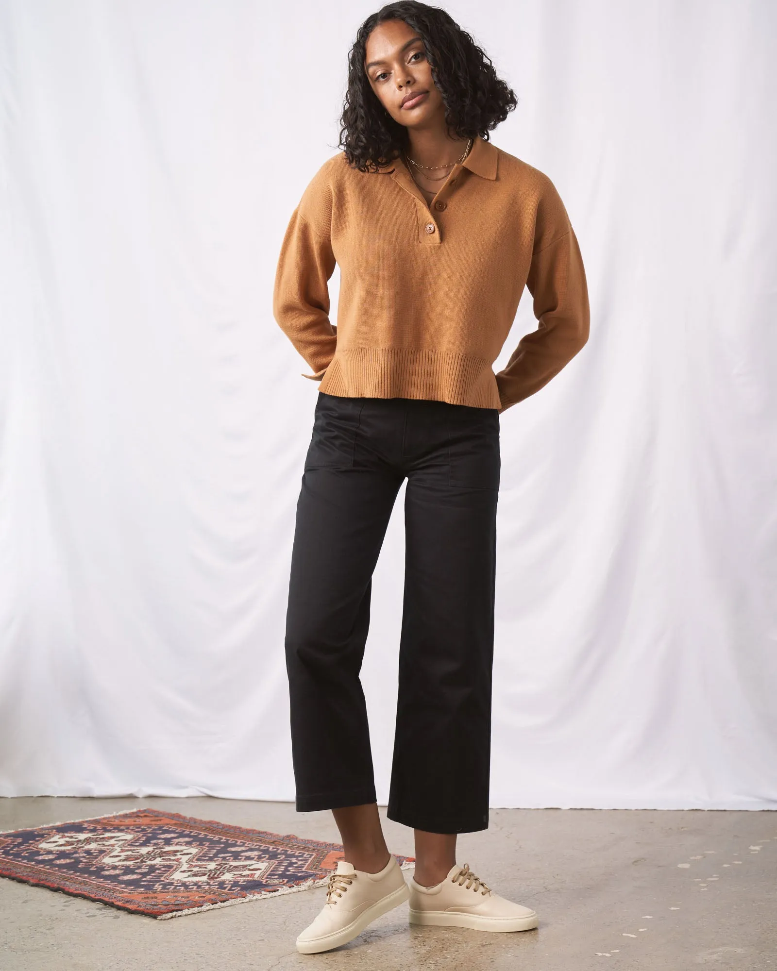 Organic Twill Wide Leg Pant