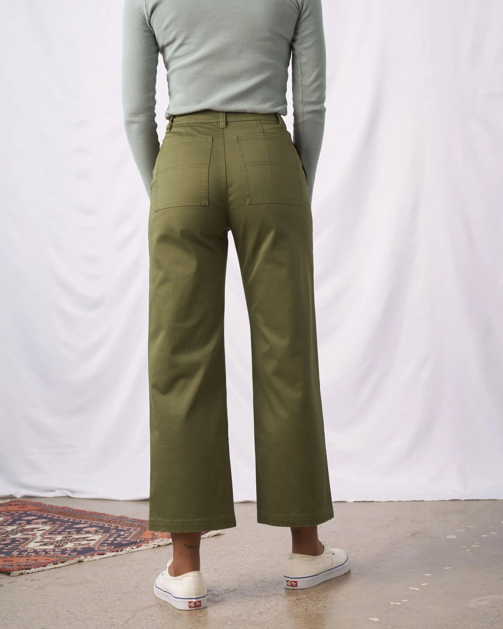 Organic Twill Wide Leg Pant