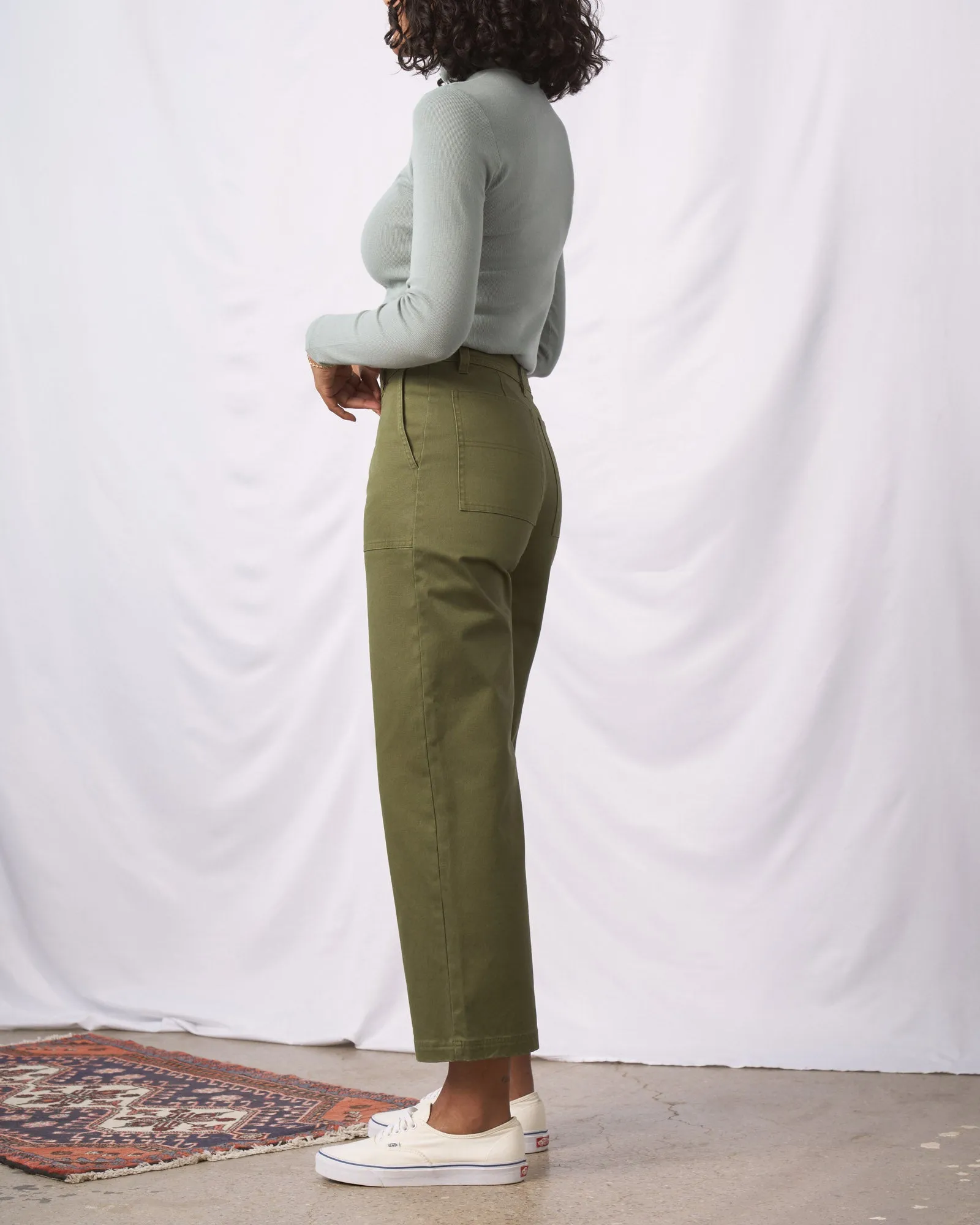 Organic Twill Wide Leg Pant