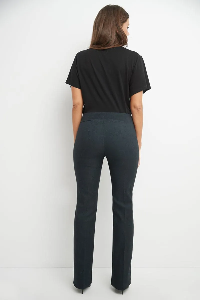 Pull-on bootcut work pants