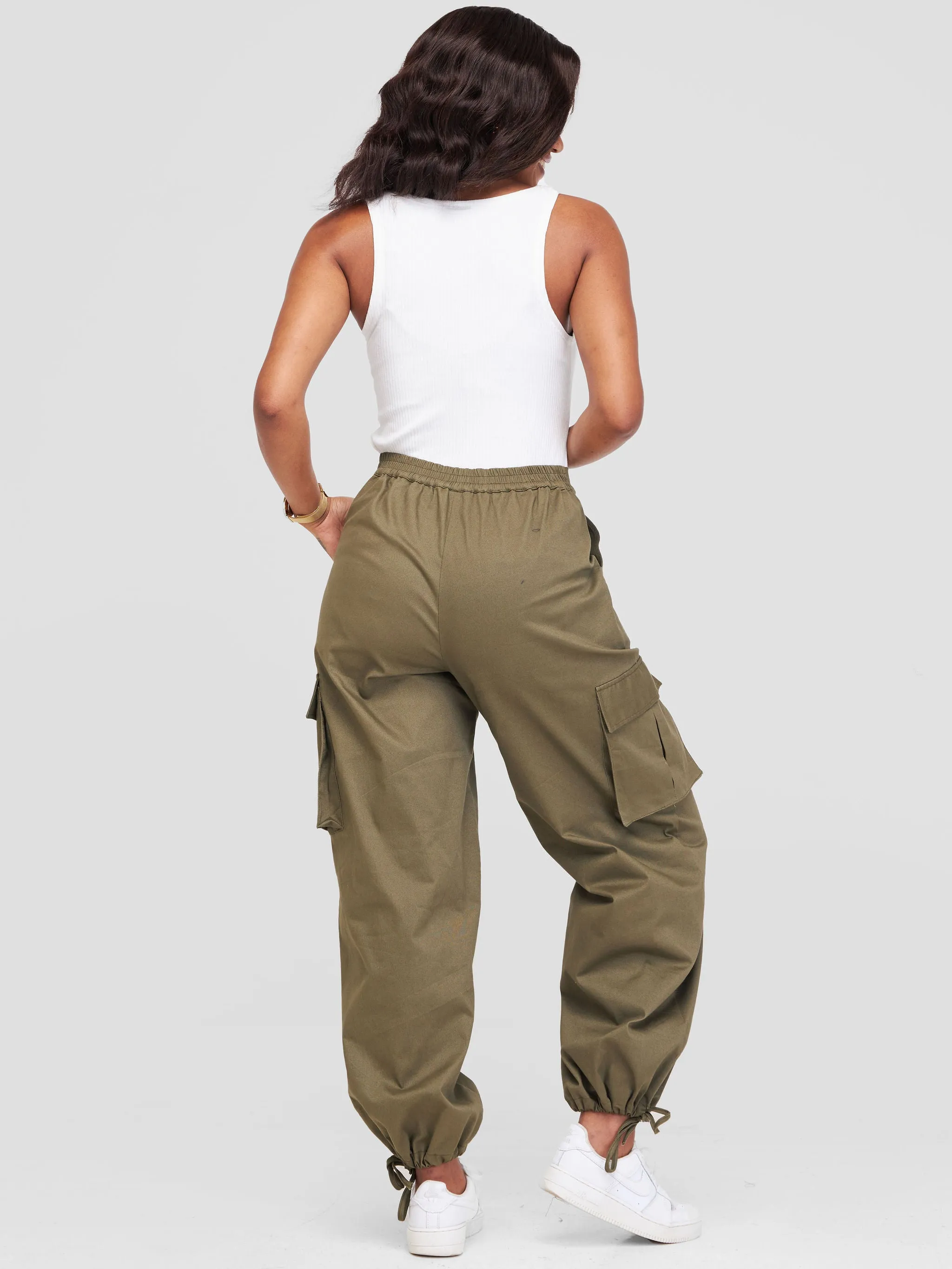 Safari Anga Drawstring Cargo Pants - Hunters Green