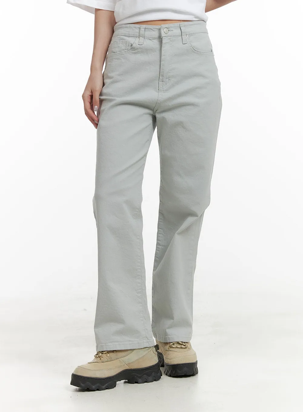 Simple Straight Leg Pants OA415