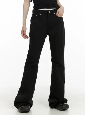 Solid Bootcut Pants CA408