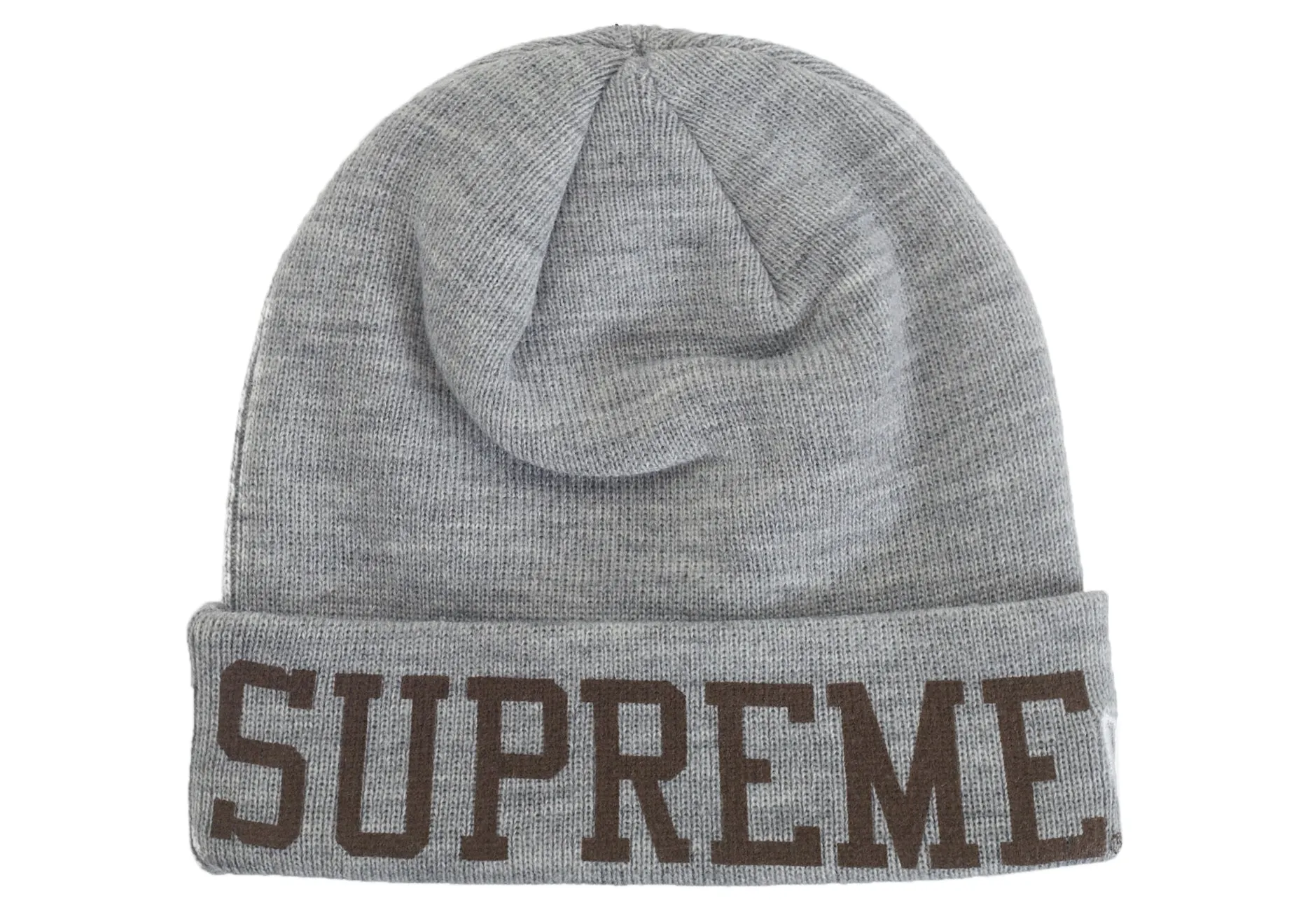 Supreme New Era Varsity Beanie Heather Grey