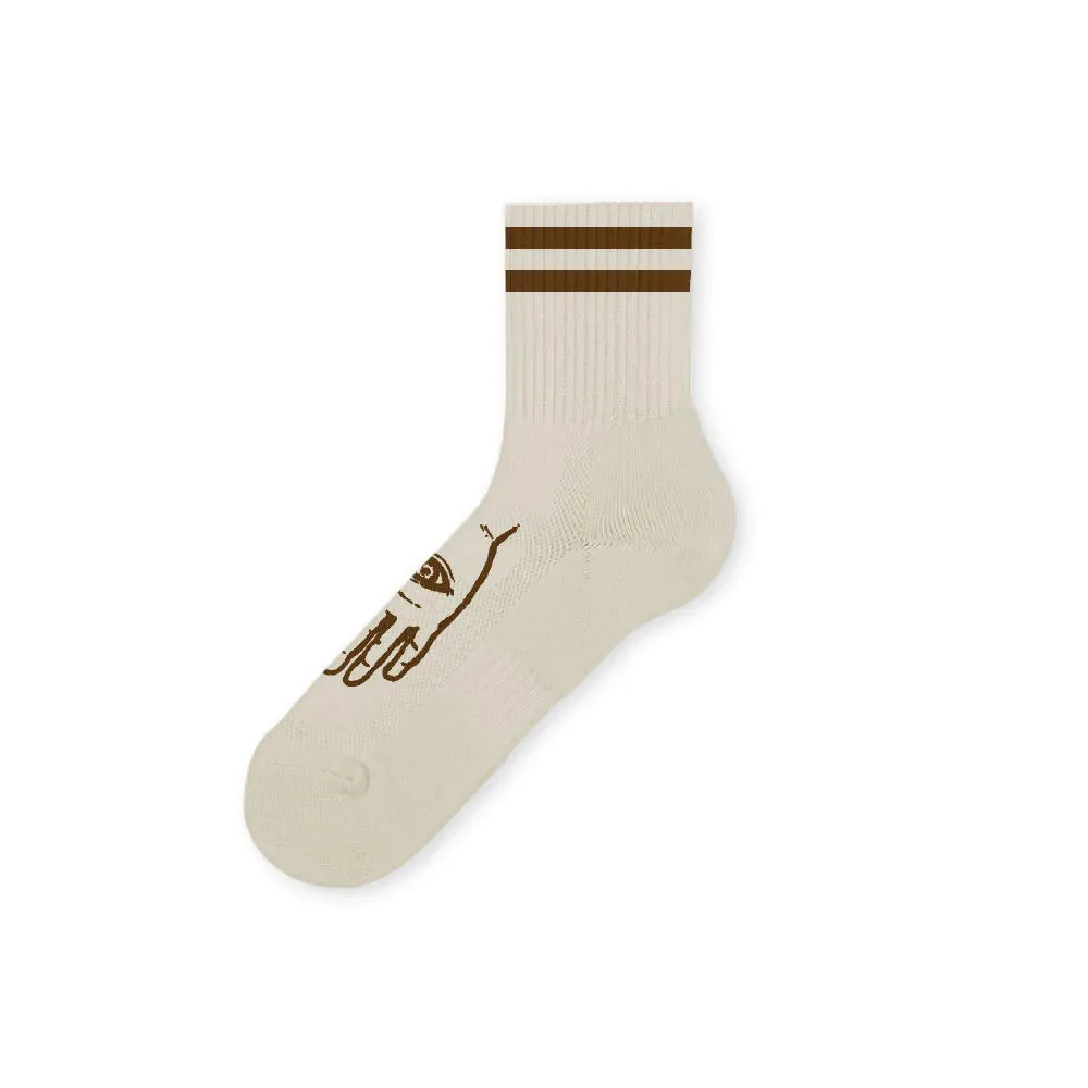 Theories Mystic Half Crew Sock Cream