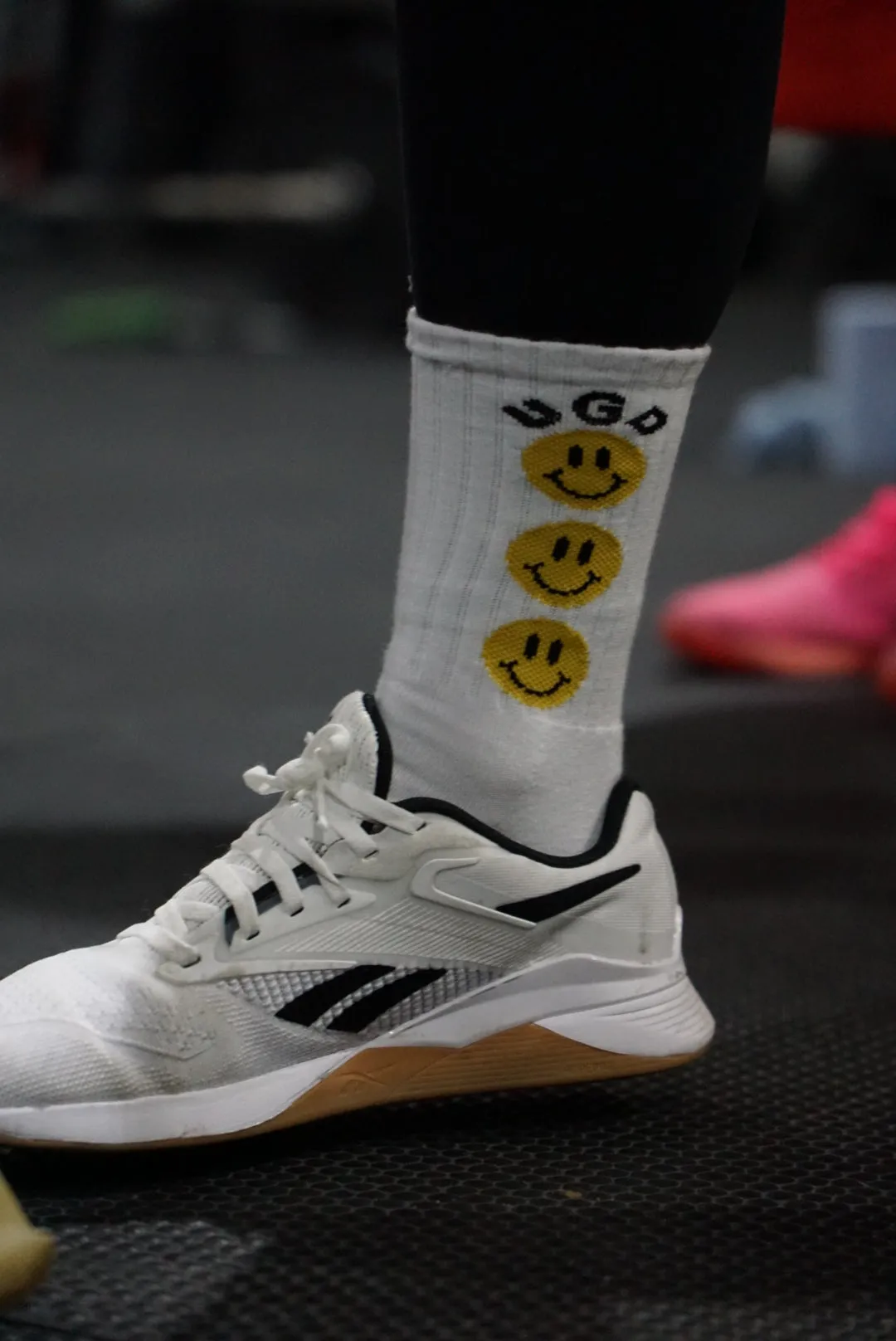 UGD HAPPY SPACE White Crew Socks